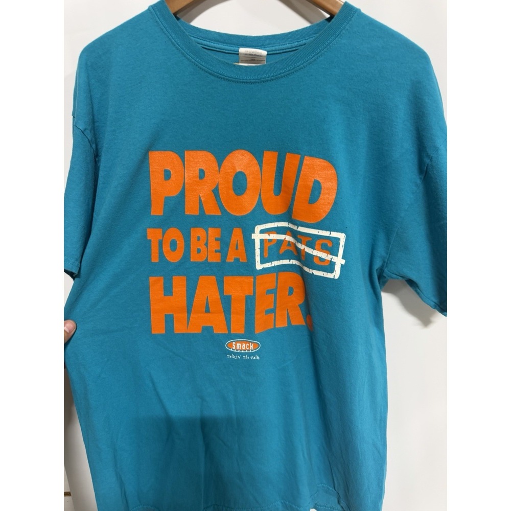 Miami Dolphins Football / Proud Pats Hater /‎ Humor Smack Apparel T-Shirt / Sz L - Picture 2 of 6